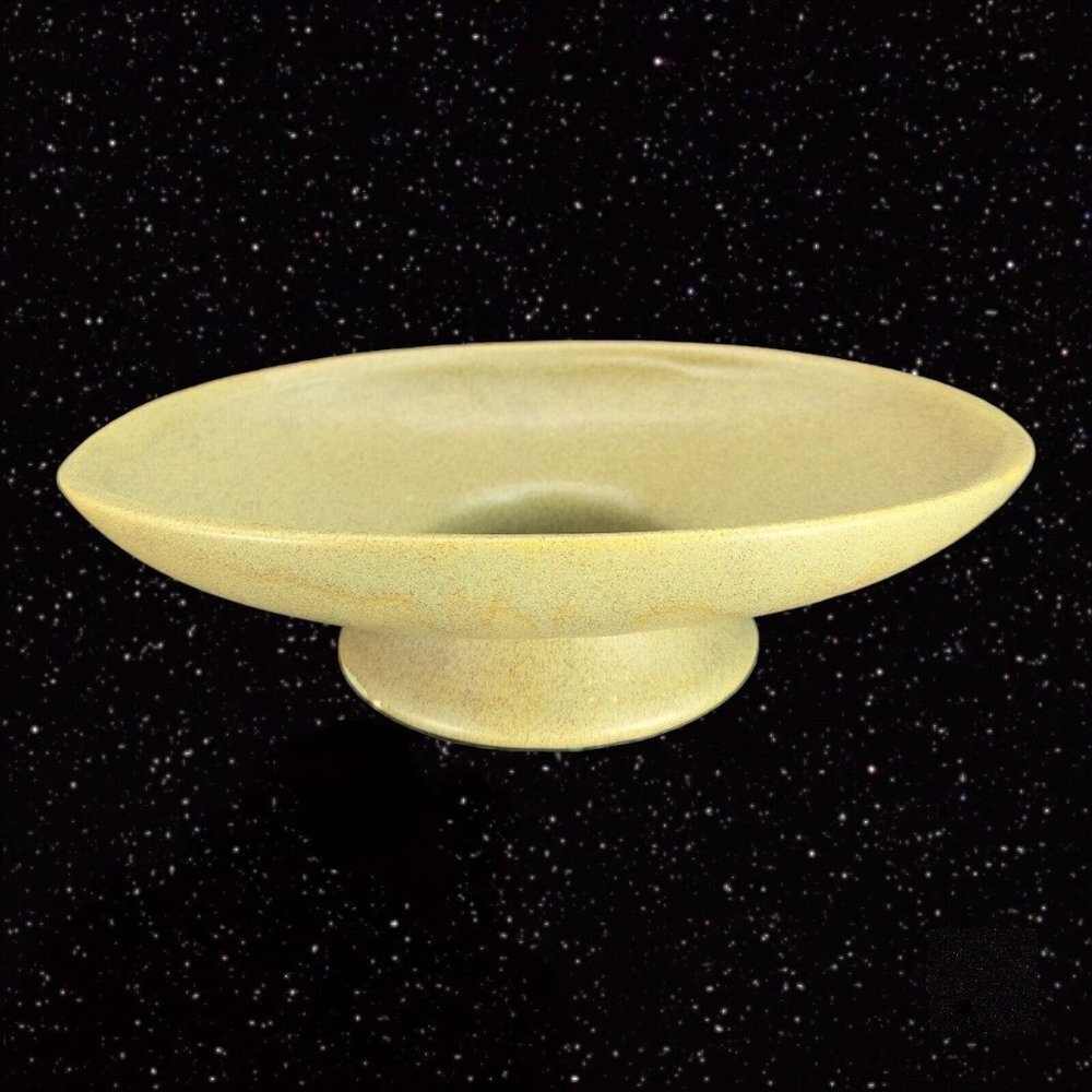 Mid Century Modern FLORALINE Moss Speckled Planter Jardiniere Ceramic Vintage‎